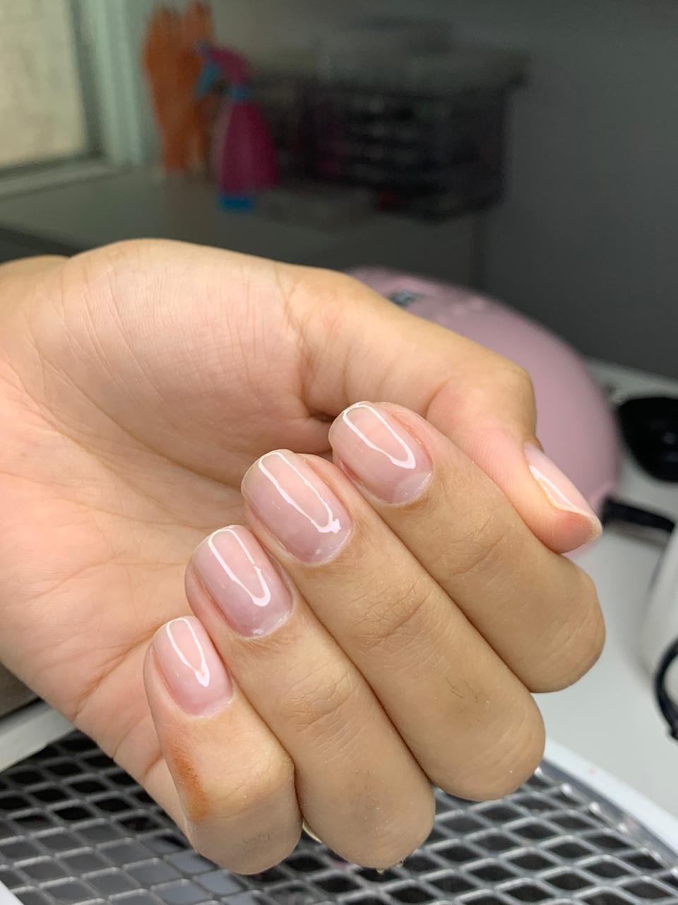 Blindagem para proteção das unhas naturais